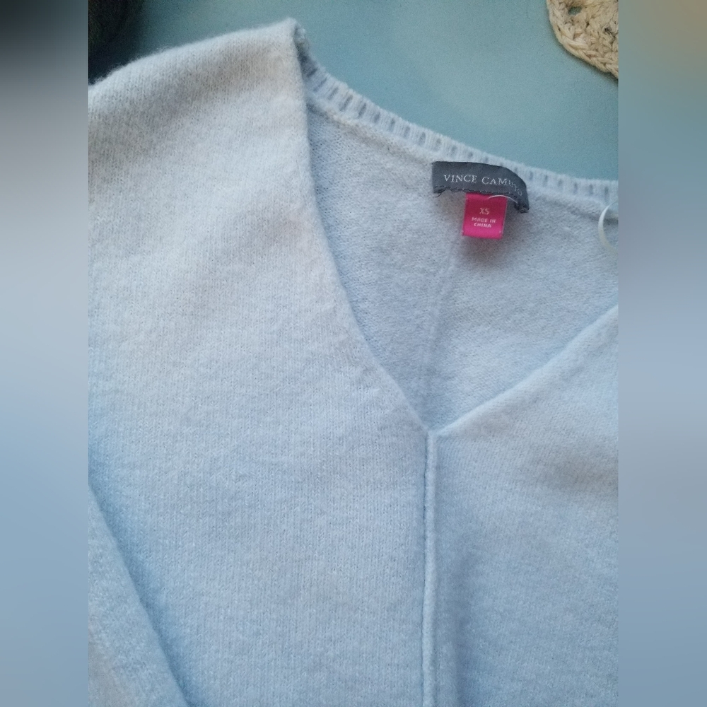 Vince Camuto Soft Blue V-Neck Sweater